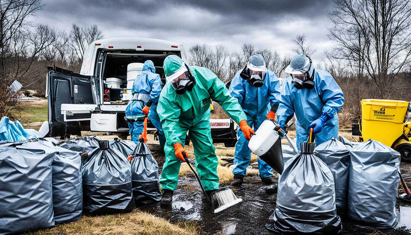 Biohazard cleanup professional